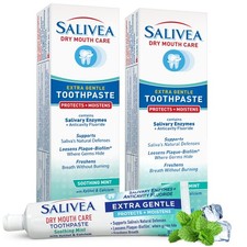 SALIVEA Dry Mouth Toothpaste 2 Pack 4.3 oz Each, Anticavity Fluoride, Nat...