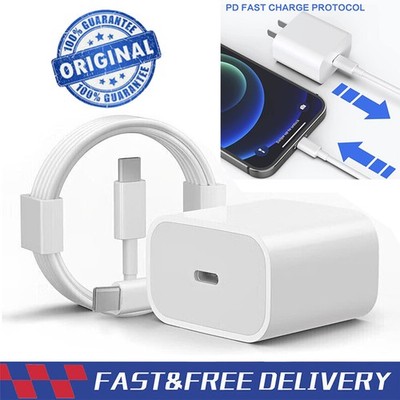 Original USB-C Wall Fast Charger Block 6ft Cable For iPhone 16 15 14 13 Pro Max
