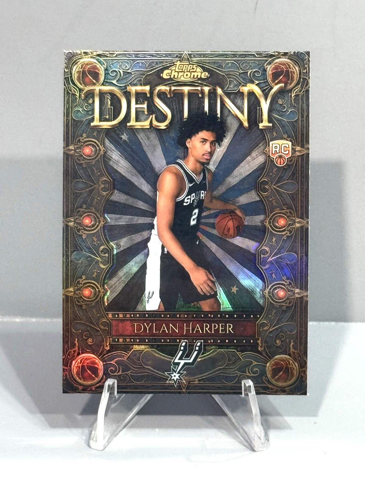 Dylan Harper Refractor Rookie Card Destiny 2025-26 Topps Chrome #D-2 Spurs