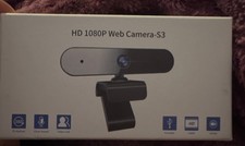 HD 1080P Web Camera-S3 USB 2.0 Fixed Focus 30fps 360° Rotation 1920x1080 Black