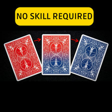 Color Changing Card Magic Trick Close Up Visual Gimmick Playing Cards Magician