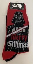 Disney s Star Wars Mens Holiday Crew Socks 2-Pack Size 6-12 Merry Sithmas