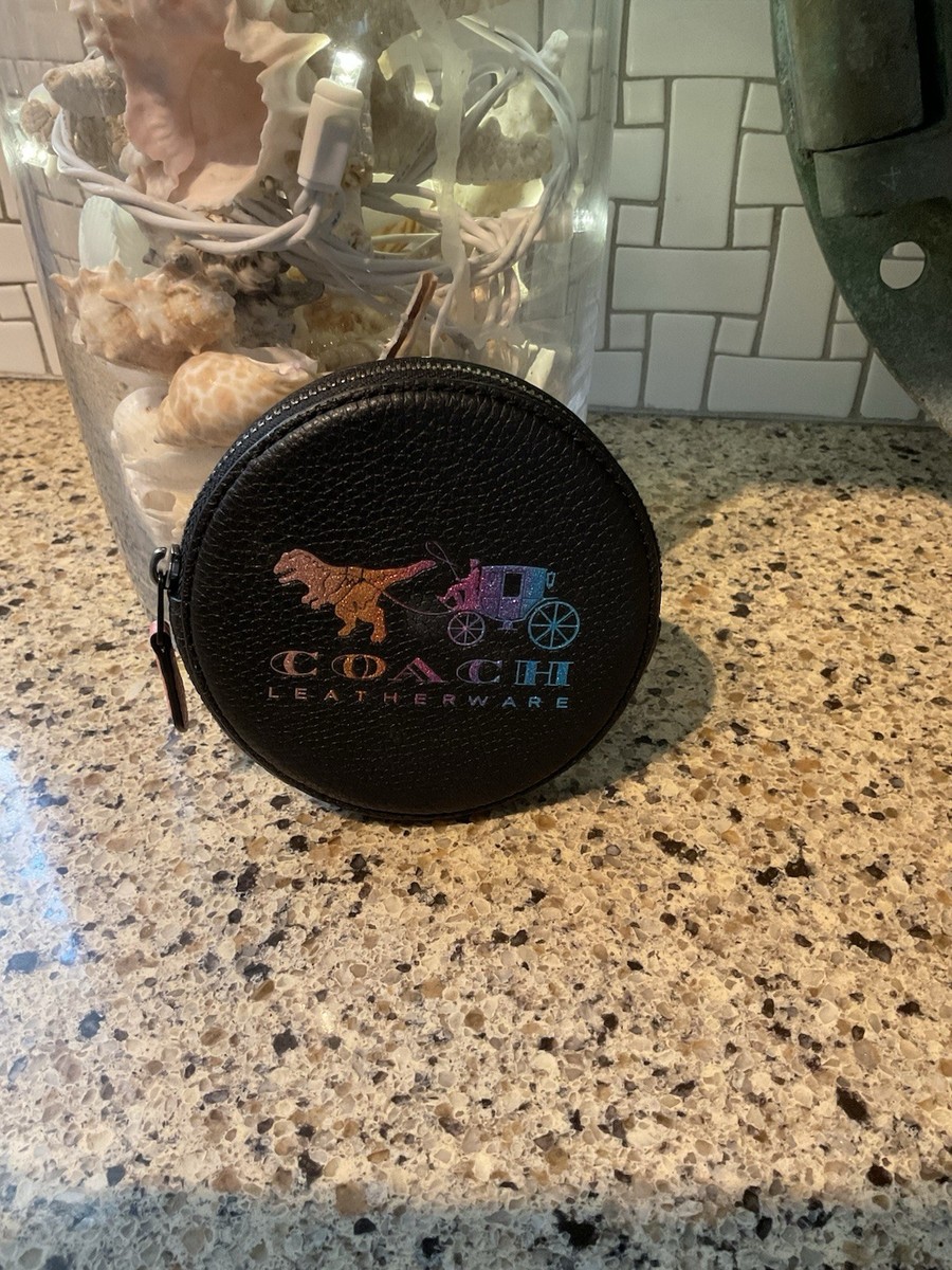 COACH REXY & CARRIAGE RAINBOW ROUND COIN CASE BAG 88766 | eBay