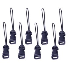 8-Pack Quick Release Camera Buckle Adapter Clips for DSLR Camera Straps, Black