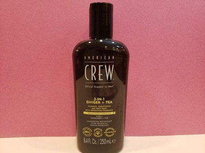 American Crew~3-in-1 Ginger + Tea Shampoo, Conditioner & Body wash~8.4oz~Unseale