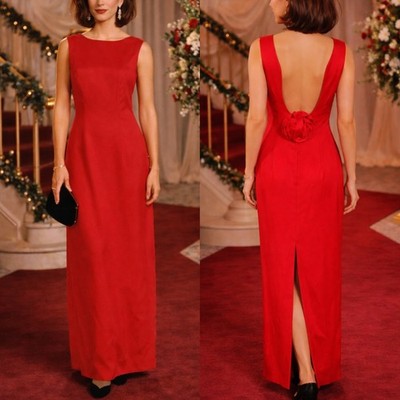 Champagne Formals Vintage 80s 90s Red Party Prom Bridesmaid Dress sz 14 NWT  | eBay