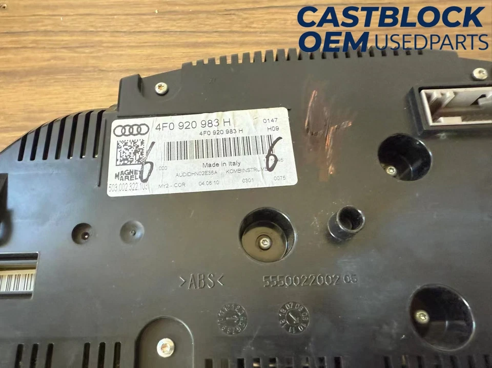 Cuadro de instrumentos velocímetro Audi A6 2009-2011 medidores UT3EE 4F0 920 983 H OEM Foto 2 de 4