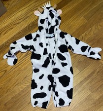 Miniwear Baby/Toddler Cow Halloween Costume 9-12 Months w/Full Zip Tail  Horns
