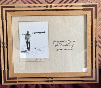 JANE LESTER 8/50   Go Confidently In The Direction Of Your Dreams  1981. Framed