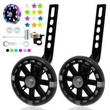 Training Wheels Flash Mute Wheel Bicycle Compatible for Bikes of 12 14 16 18 20