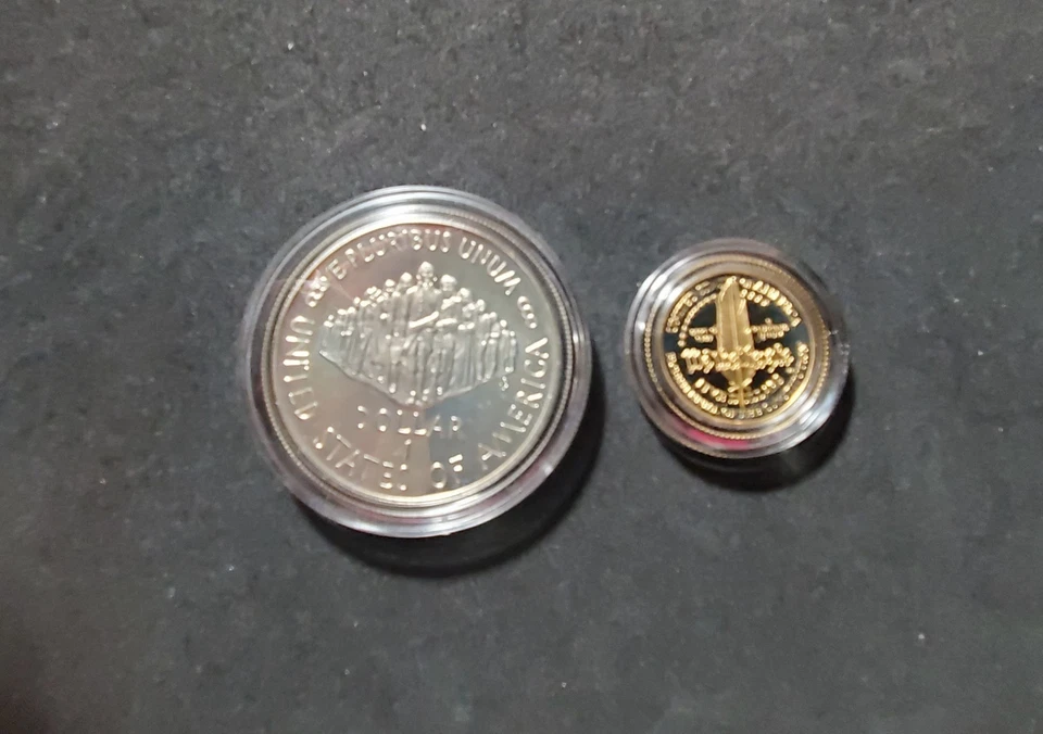 Vintage 1987 U.S Constitution Boxed Gold $5 & Silver $1 Set-SF  Mint-MIB, COA-AE - Image 3 of 4