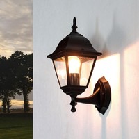 AußEnlampe Schwarz Laterne Rustikal IP44 Garten Wand Leuchte Outdoor Tirol