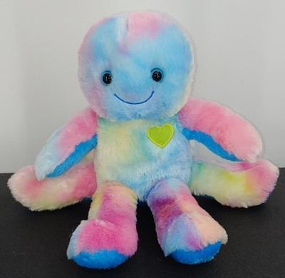 Build A Bear Workshop Cubscription Octopus 12'' Plush Rainbow Tie Dye Culture Fly