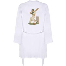 'Cricket Batter Action' Adult Dressing Robe / Gown RO054245 