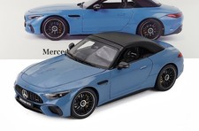 i-Scale 1/18 Mercedes Benz SL-Class SL63 AMG Spider 2021 Light Blue Black 180054