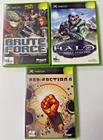 Original Xbox PAL Sci-Fi Shooter Bundle Halo  Brute Force Red Faction II
