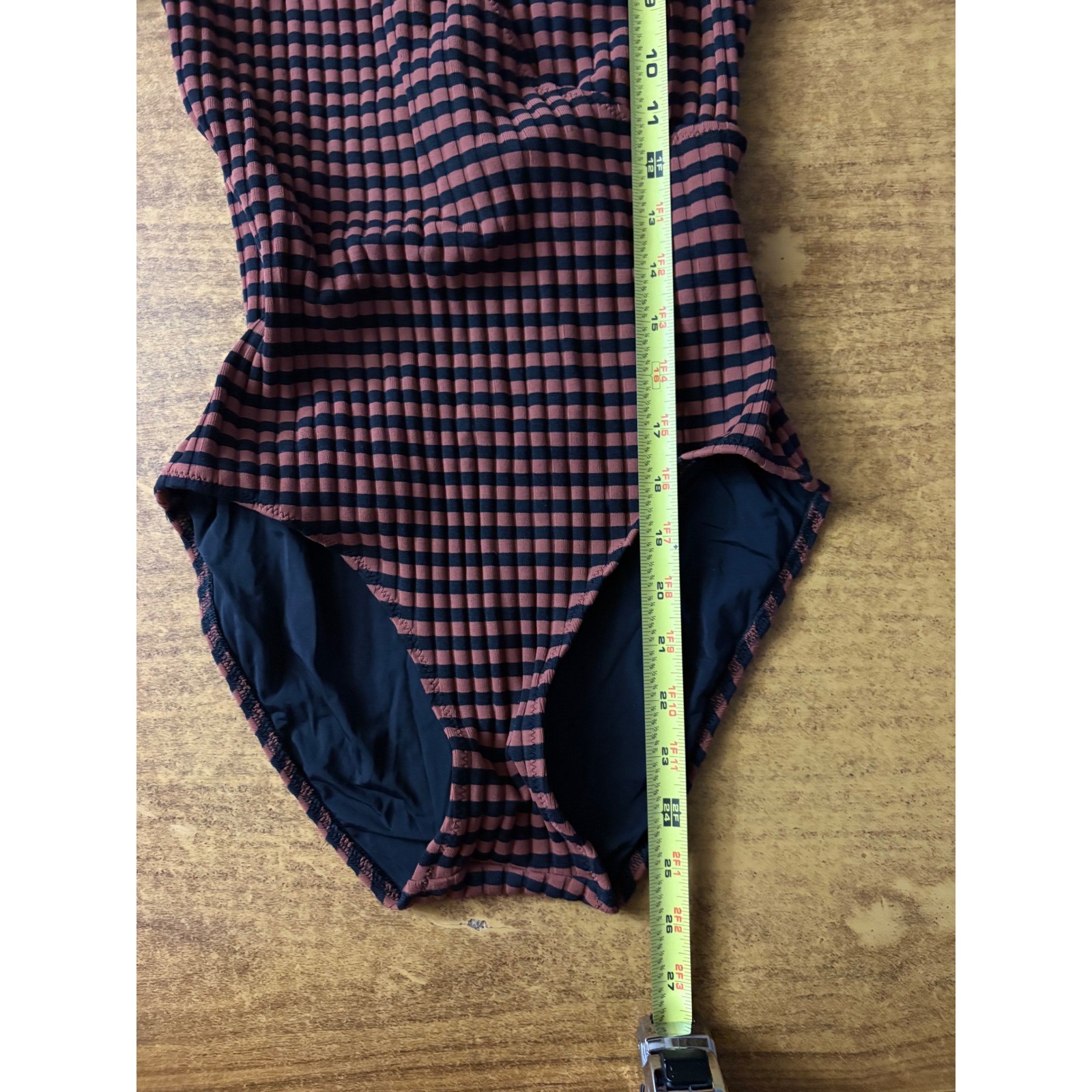 Solid & Striped Ribbed Alison Striped Wrap V-Neck… - image 5