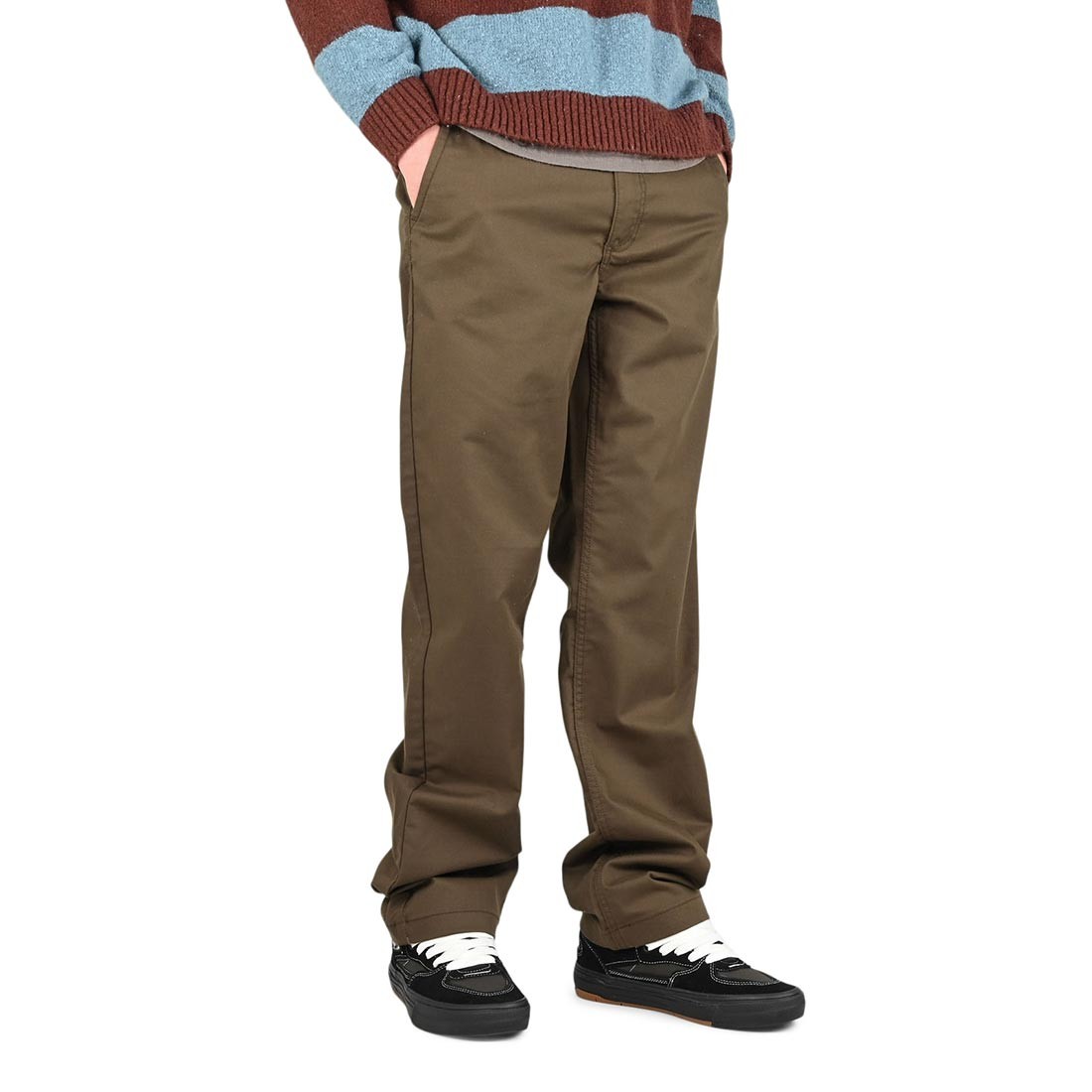 Vans Auténtico Chino Relajado Pantalones - Carbón Marrón