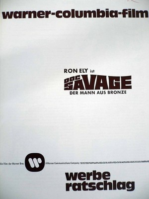 Doc Savage - Der Mann aus Bronze - Ron Ely - Paul Wexler - Werberatschlag