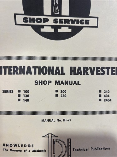 Lotto 9 Libri I&T Shop Manuali Vintage International Harvester - Foto 10 di 10