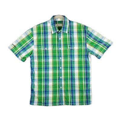 Schoffel Short Sleeve Shirt Lightweight Cotton Blend Pockets Men's Size M Plaid