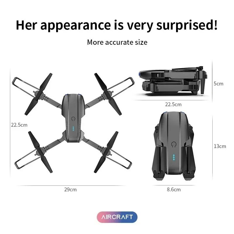 Drone Pro HD 4K con Doppia Fotocamera WIFI Fpv Fotografia Aerea Rc Quadricottero - Miniatura 5