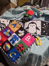 Infant 3 Pc Activity Set Cube, Squishy Square & Tie On