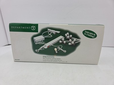 2004 Dept 56 Multi-Building Lighting System #56.53204 12 Cords, Bulbs, 3V System