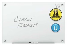 Quartet G2418W 18" H x 24" W Magnetic Glass Dry Erase Board, Gloss, Wh