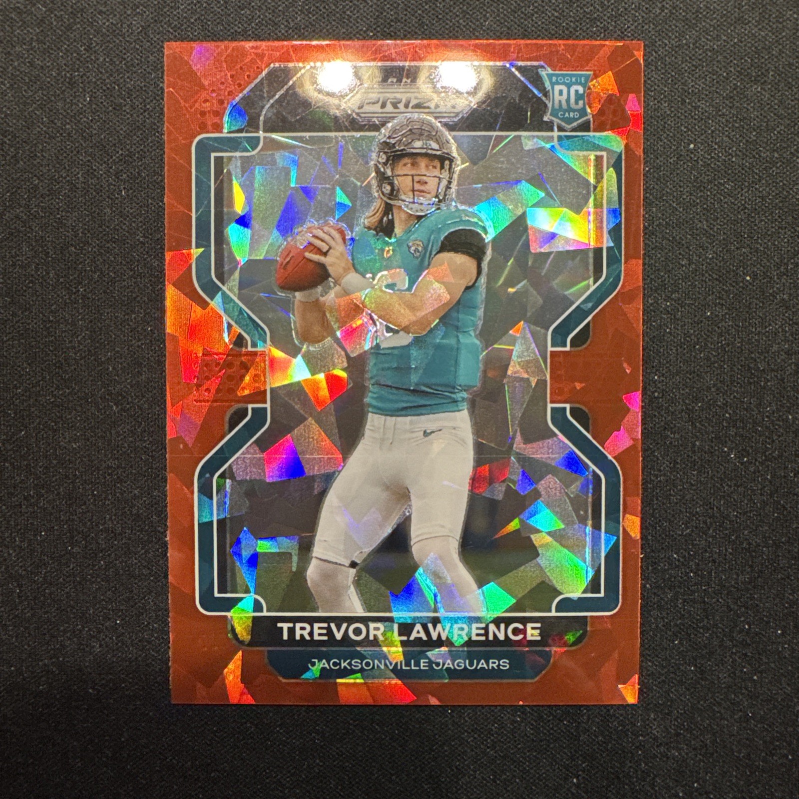 2021 Panini Prizm Trevor Lawrence #331 RED CRACKED ICE RC Rookie Jaguars SP
