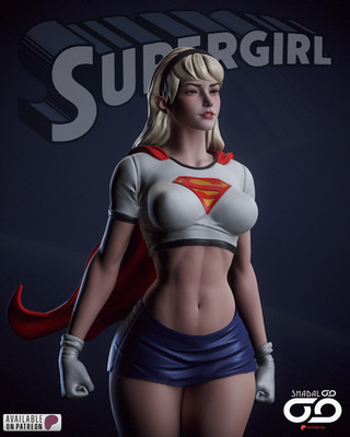 Supergirl 1/10 Scale 3D Resin Figur Modellbausatz