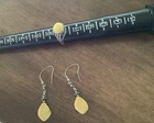 Vtg Handmade 925 Baltic Butterscotch Amber Jewelry lot-ring/  sz 9 /  + earrings
