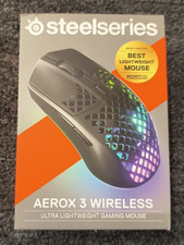 SteelSeries Aerox 3 Wireless Optical Gaming Mouse - Onyx, Brand New