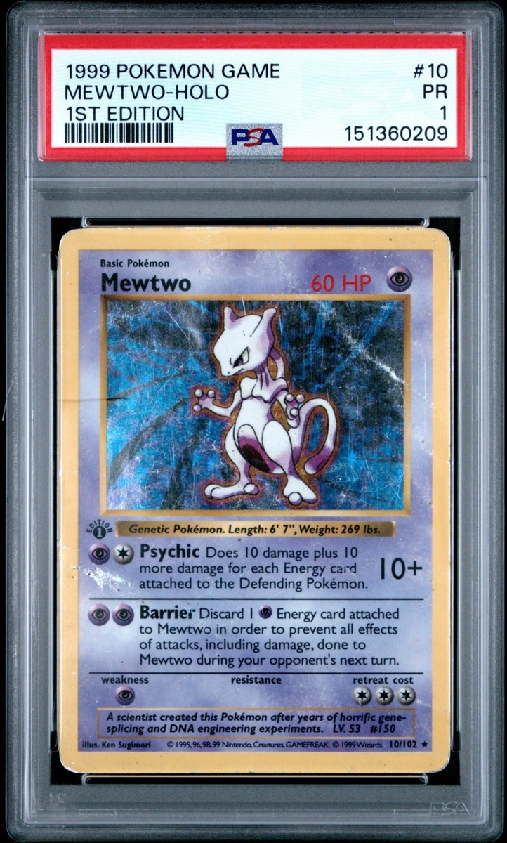 MEWTWO SHADOWLESS 10/102 ミュウツー 英語版 Mewtwo 10/102 Base Set (Shadowless) Holo for sale online | eBay
