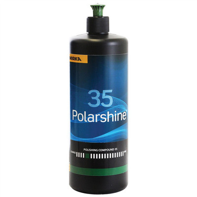 Mirka Abrasives Polarshine PC35-1L Polishing Compound, 1 L Bottle, White, Paste