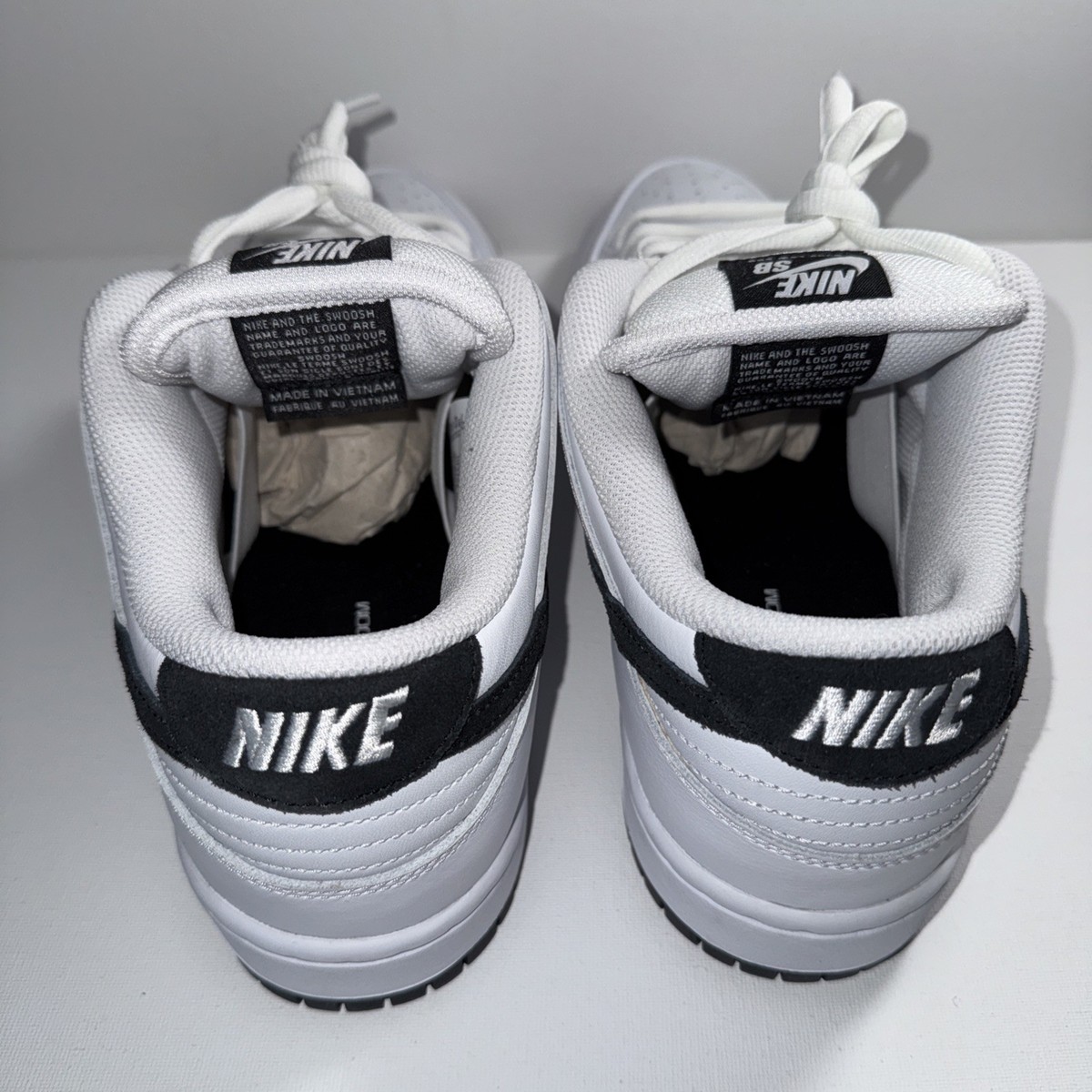 Nike SB Dunk Low Pro White/Black-White-Black HF3704-100 Men's Size