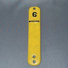 LNWR London & North Western Railway Signal Box Lever Plate "6 / "