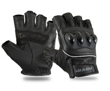 Kamfan HFG-02 Fingerless Leather Motorbike/Motorcycle Gloves with  Protection