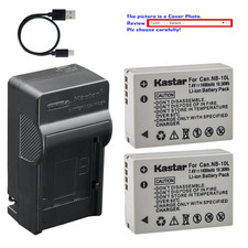 Kastar Battery AC & USB-C Charger for Canon PowerShot SX40 HS SX50 HS SX60 HS