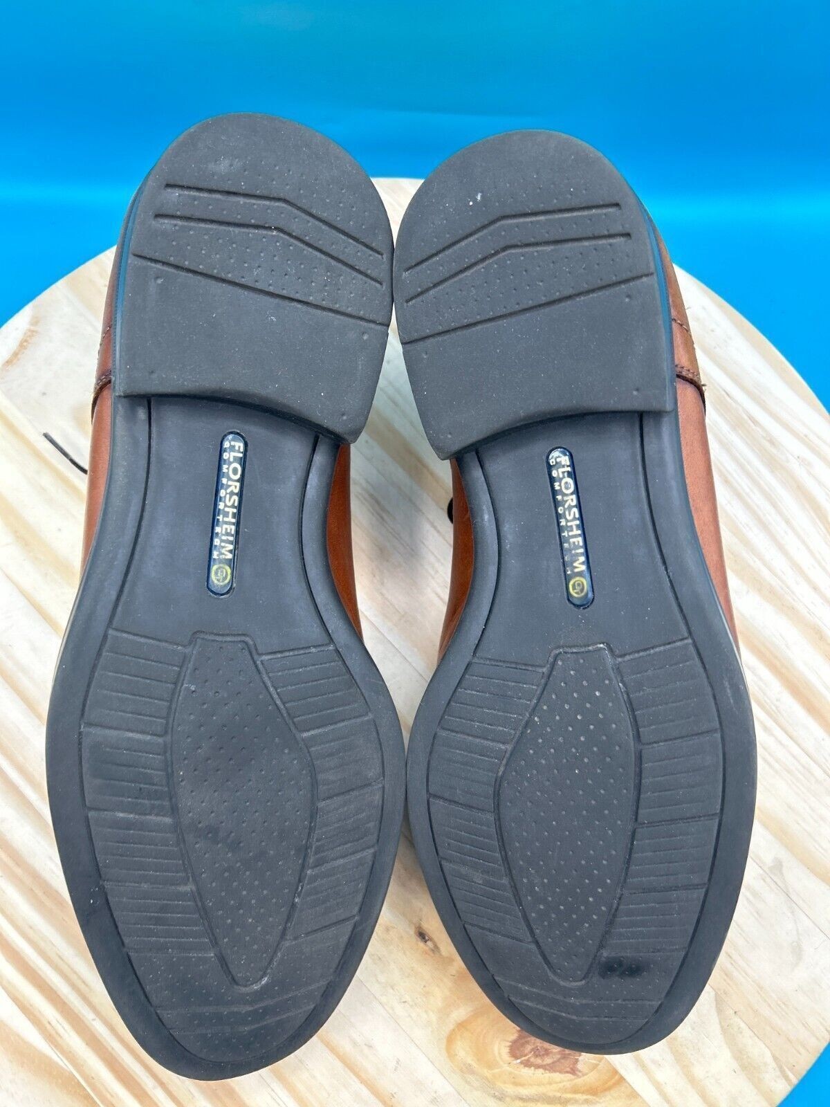 SAOLA Abito Oxford uomo Florsheim Comfortech 11853 221 taglia 10D pelle marrone stringato