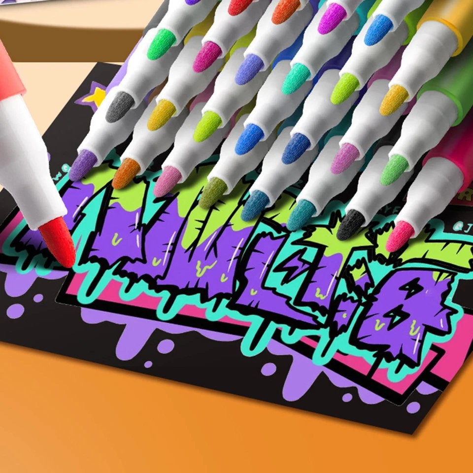 Rotuladores de pintura acrílica bolígrafos de dibujo de pintura acrílica hágalo usted mismo artista regalo para niños Foto 4 de 4