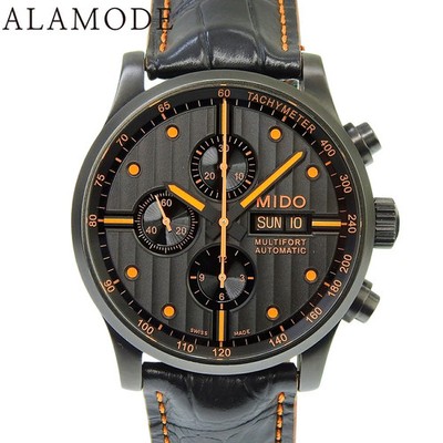 MIDO Multifort Chronograph M005.614.36.051.22 Black Leather Watch