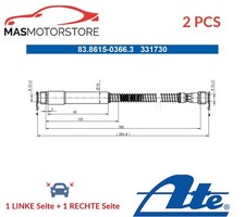 BREMSSCHLAUCH BREMSLEITUNG PAAR ATE 838615-03663 2PCS A FÜR PORSCHE PANAMERA