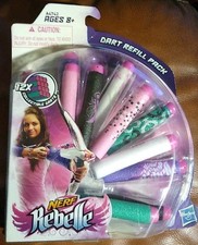 Hasbro Nerf Rebelle Dart Refill Pack of 12 Darts - New In Packaging Girls