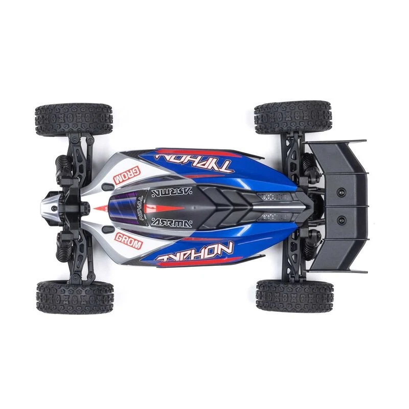 Arrma TYPHON GROM 4x4 SMART 1/14 Buggy Blu/Argento con CARROZZERIA OMAGGIO - Immagine 4 di 4