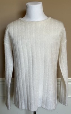 Giorgio Armani Men's White Mohair Wool Sweater 44 US (54 Euro) IT 3RSM12 $1195