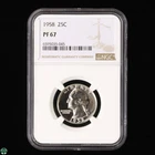 1958 Washington Quarter Silver Proof NGC PF 67 - Nice and White with some Frost