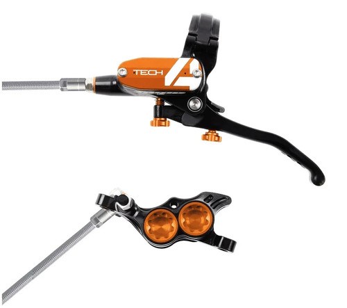 Hope Tech 4 E4 MTB Mountain Bike Disc Brakes - Braided Hose - Picture 5 of 32