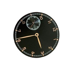 Black Gold 37mm Watch Dial With Hands For ETA 6497 ST3600 Watch Movement G