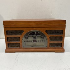 Crosley CR66 Retro Turntable CD Radio Cassette Player For Parts or Repair